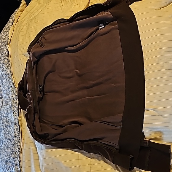 Calvin Klein Brown Velour Hoodie Jacket Size XL - Picture 8 of 12